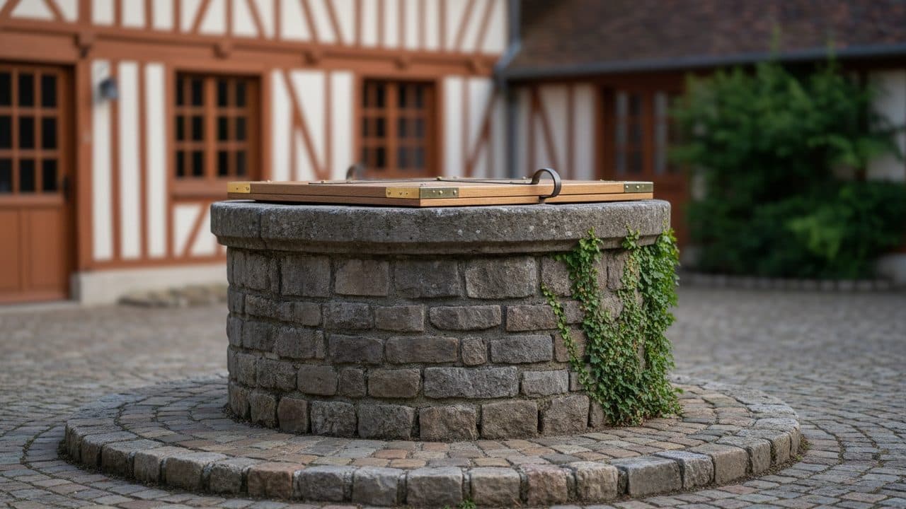 Puits dans un jardin dans l’Aube
